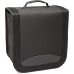 Amazon Basics Classeur de rangement portable pour CD/DVD en polyester avec poignée, capacité 400, noir