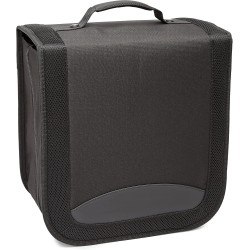 Amazon Basics Classeur de rangement portable pour CD/DVD en polyester avec poignée, capacité 400, noir