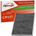 EPAuto CP157 (CF12157) Filtre à air d'habitacle de remplacement pour Toyota Camry, Corolla, RAV4, Prius, Highlander, Sienna, Lexus RX, NX, ES, Subaru Outback, Crosstrek, Mazda CX-9 – Compatible avec 2016-2025