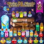 CARTELL Kit de potions magiques féeriques pour enfants, 26 bouteilles de potions magiques mixtes améliorées, kit d'artisanat de potions mystères, décorations de Noël, cadeaux d'anniversaire pour filles et garçons âgés de 6, 7, 8, 9, 10 ans et plus