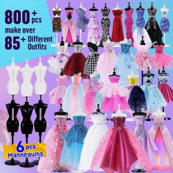 ONE TO FOUR Plus de 800 kits de créateurs de mode pour filles avec 6 mannequins – Kit d'artisanat de design de mode pour filles, kit de couture pour enfants de 8 à 12 ans, cadeaux d'anniversaire de Pâques pour adolescentes de 6 7 8 9 10 11 12 ONE TO FOUR Plus de 800 kits de créateurs de mode pour filles avec 6 mannequins – Kit d'artisanat de design de mode pour filles, kit de couture pour enfants de 8 à 12 ans, cadeaux d'anniversaire de Pâques pour adolescentes de 6 7 8 9 10 11 12