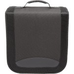 Amazon Basics Classeur de rangement portable pour CD/DVD en polyester avec poignée, capacité 400, noir