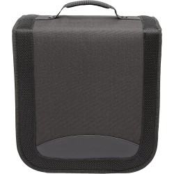 Amazon Basics Classeur de rangement portable pour CD/DVD en polyester avec poignée, capacité 400, noir