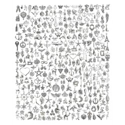 JIALEEY 300 PCS Gros Lots en Vrac Fabrication de Bijoux Charms Mixtes Lisse Tibétain Alliage d'Argent Charms Pendentifs DIY pour Bracelet Collier Fabrication de Bijoux et Artisanat