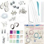 Hapinest Créez votre propre kit de fabrication de bijoux en argile pour filles, créez 3 bracelets et 3 colliers
