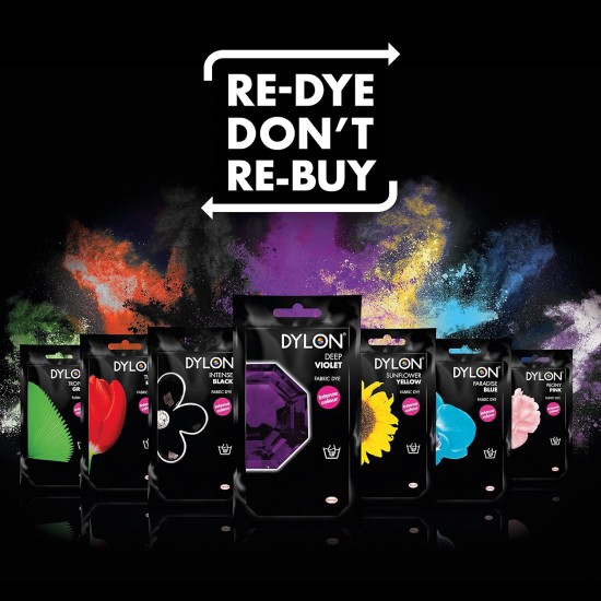 Dylon Teinture à la main, sachet de teinture pour vêtements, meubles et projets, 50 g – Bleu paradis